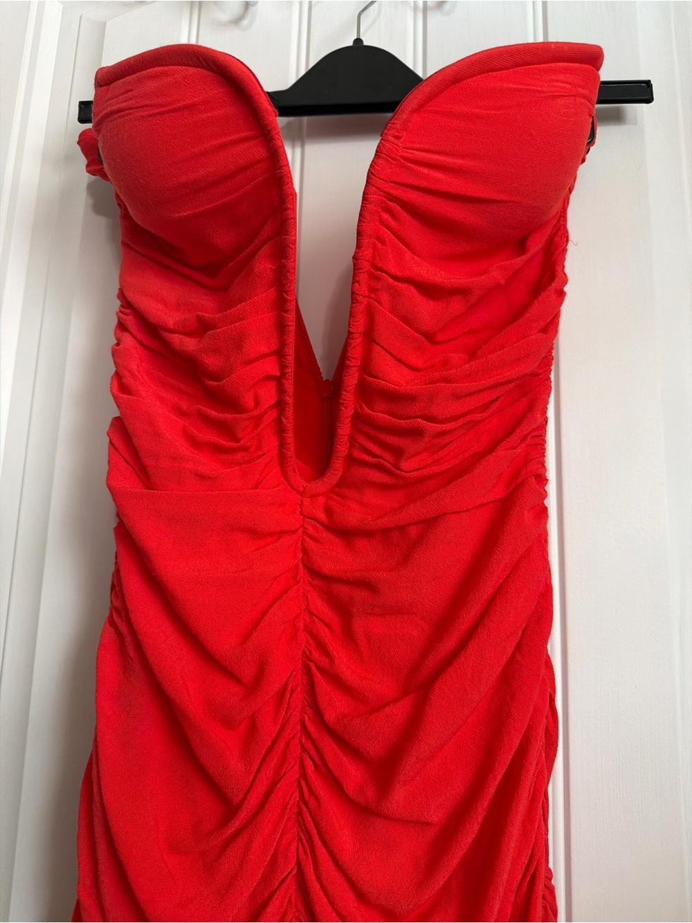 $1,000 ATOIR  Red Ruched Bodycon Dress XS